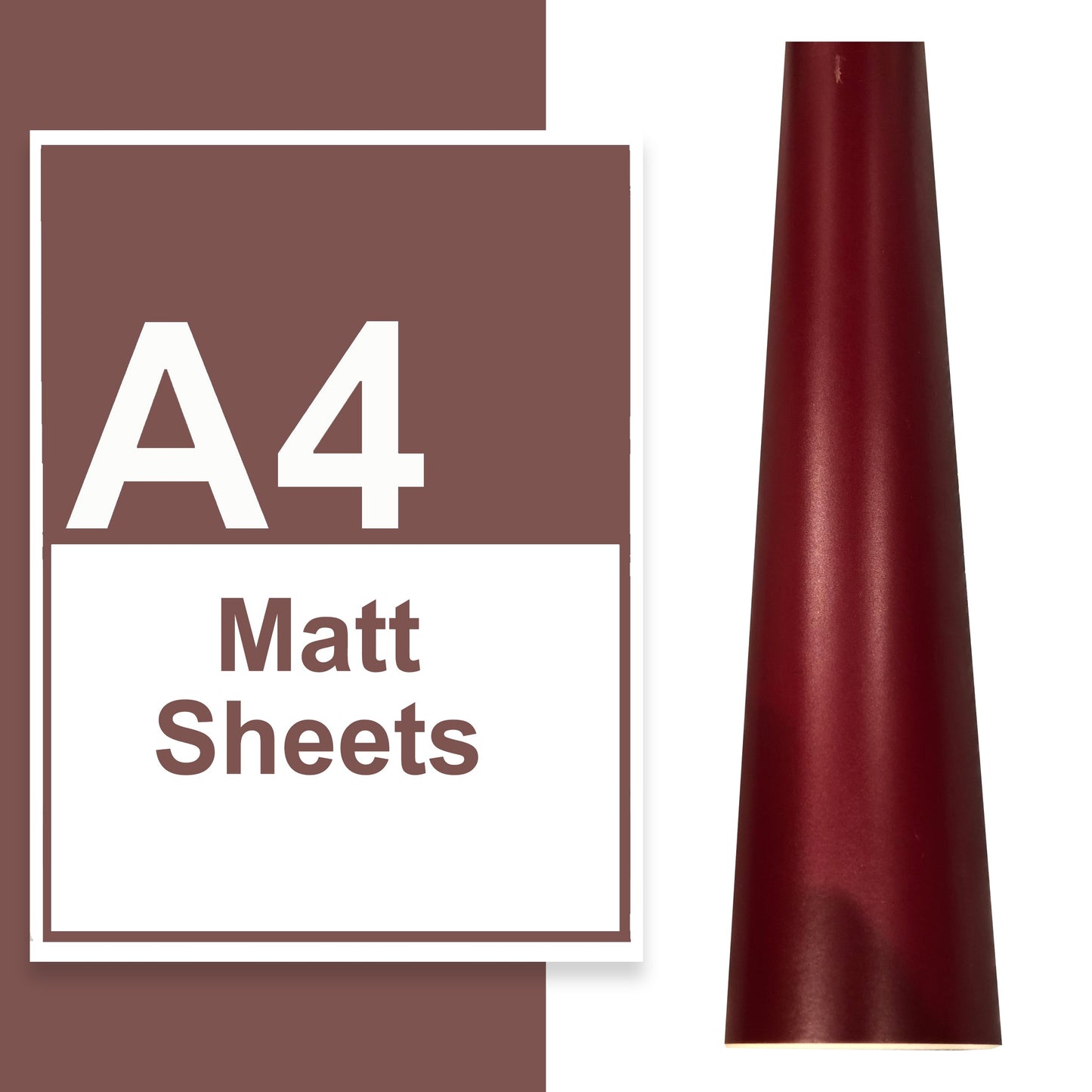 A4 A3 A2 Matte Vinyl Sheets Burgundy