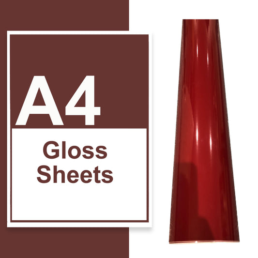A4 A3 A2 Gloss Vinyl Sheets Burgundy