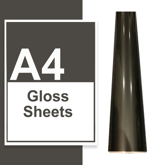 A4 A3 A2 Gloss Vinyl Sheets Charcoal Grey