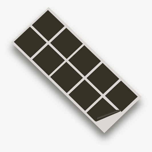 Charcoal Grey Gloss 100mm SQ Vinyl Wall Tile Stickers Kitchen & Bathroom Transfers