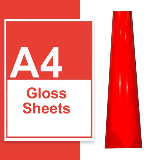 A4 A3 A2 Gloss Vinyl Sheets Cherry Red