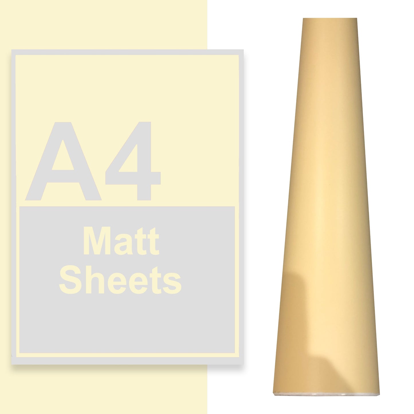 A4 A3 A2 Matte Vinyl Sheets Cream