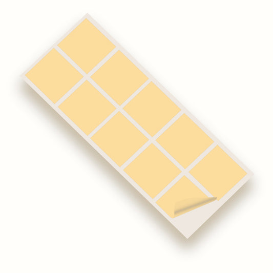 Cream Matte 100mm SQ Vinyl Wall Tile Stickers Kitchen & Bathroom Transfers