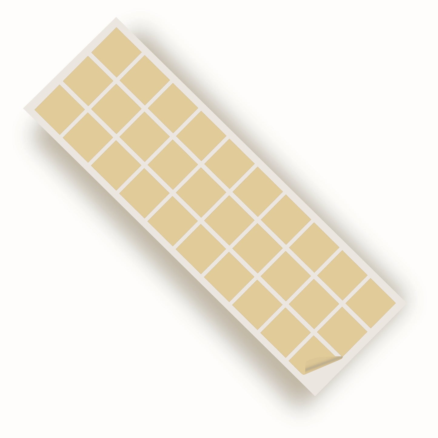 Cream Gloss 2 in SQ Vinyl Wall Tile Stickers Kitchen & Bathroom Transfers