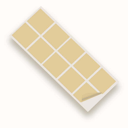 Cream Gloss 100mm SQ Vinyl Wall Tile Stickers Kitchen & Bathroom Transfers