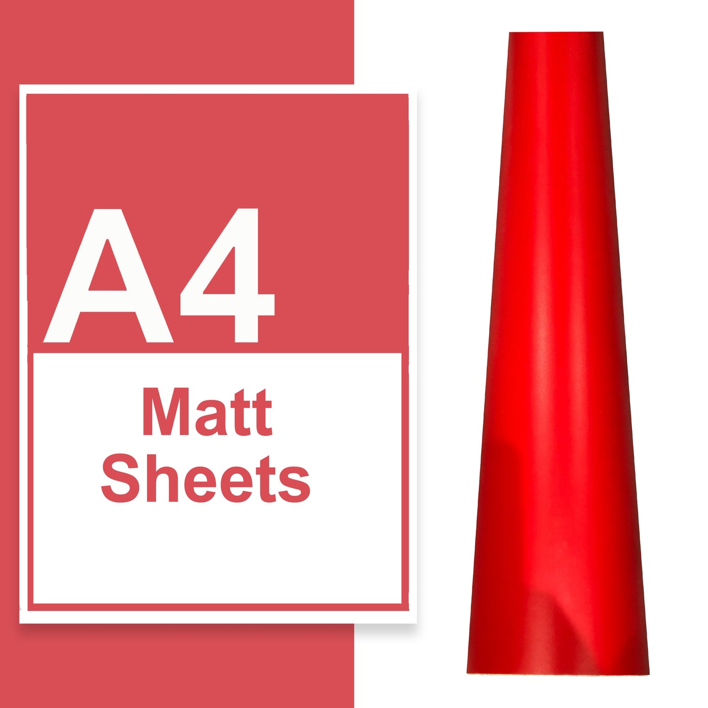 A4 A3 A2 Matte Vinyl Sheets Dark Red