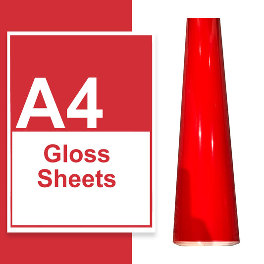 A4 A3 A2 Gloss Vinyl Sheets Dark Red