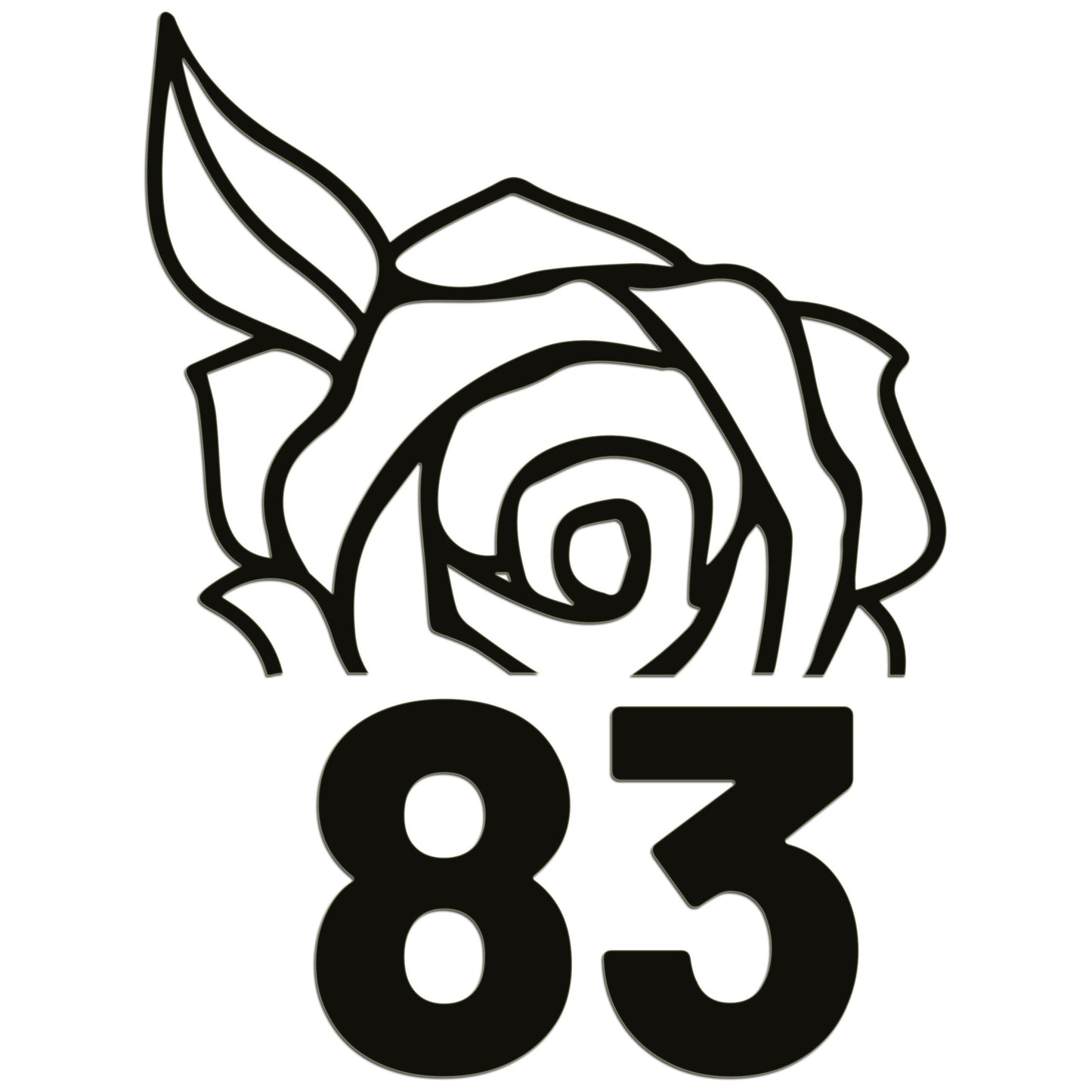 Wheelie Bin Caddy Recycle Home Decor Rose House Number Sticker Label