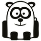 Funny Cartoon Panda Iron On HTV Transfer