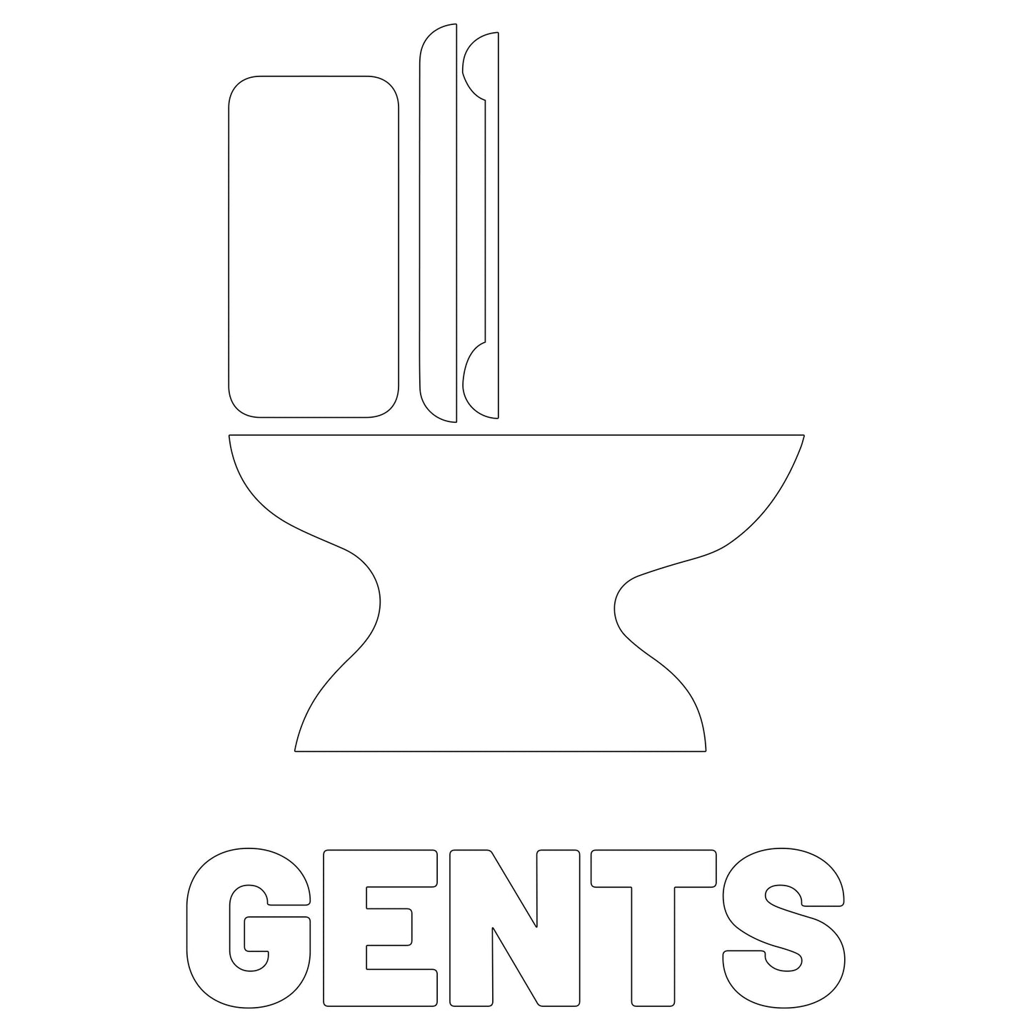 Mens Toilet Restroom Sign Sticker