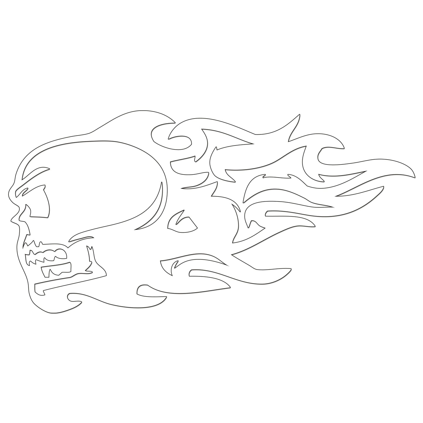 Flaming Skull Sticker