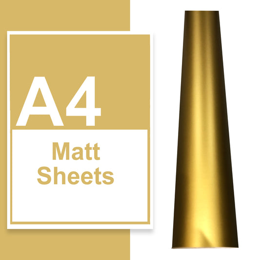 A4 A3 A2 Matte Vinyl Sheets Gold