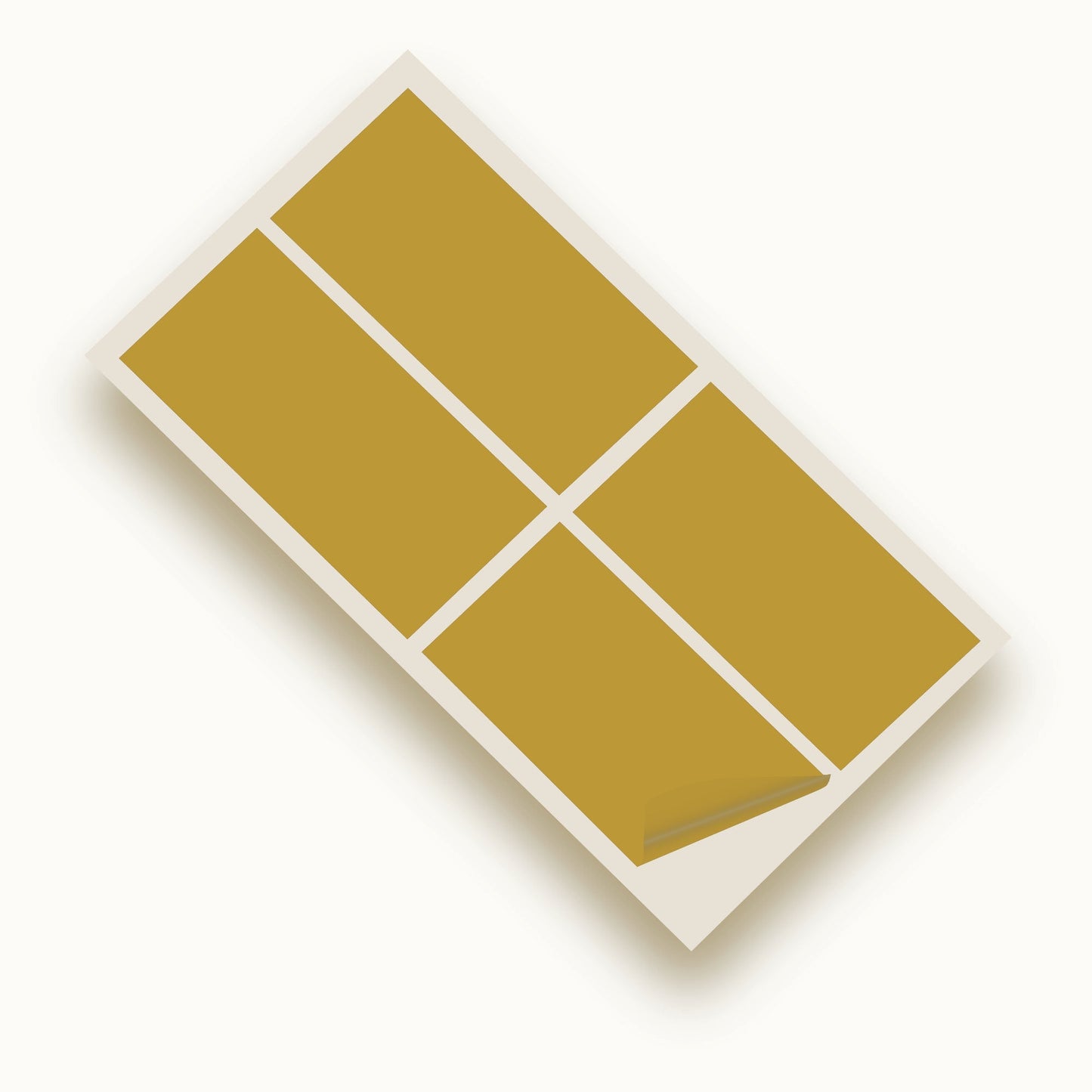 Gold Gloss 100x200mm Vinyl Wall Tile Stickers Kitchen & Bathroom Transfers
