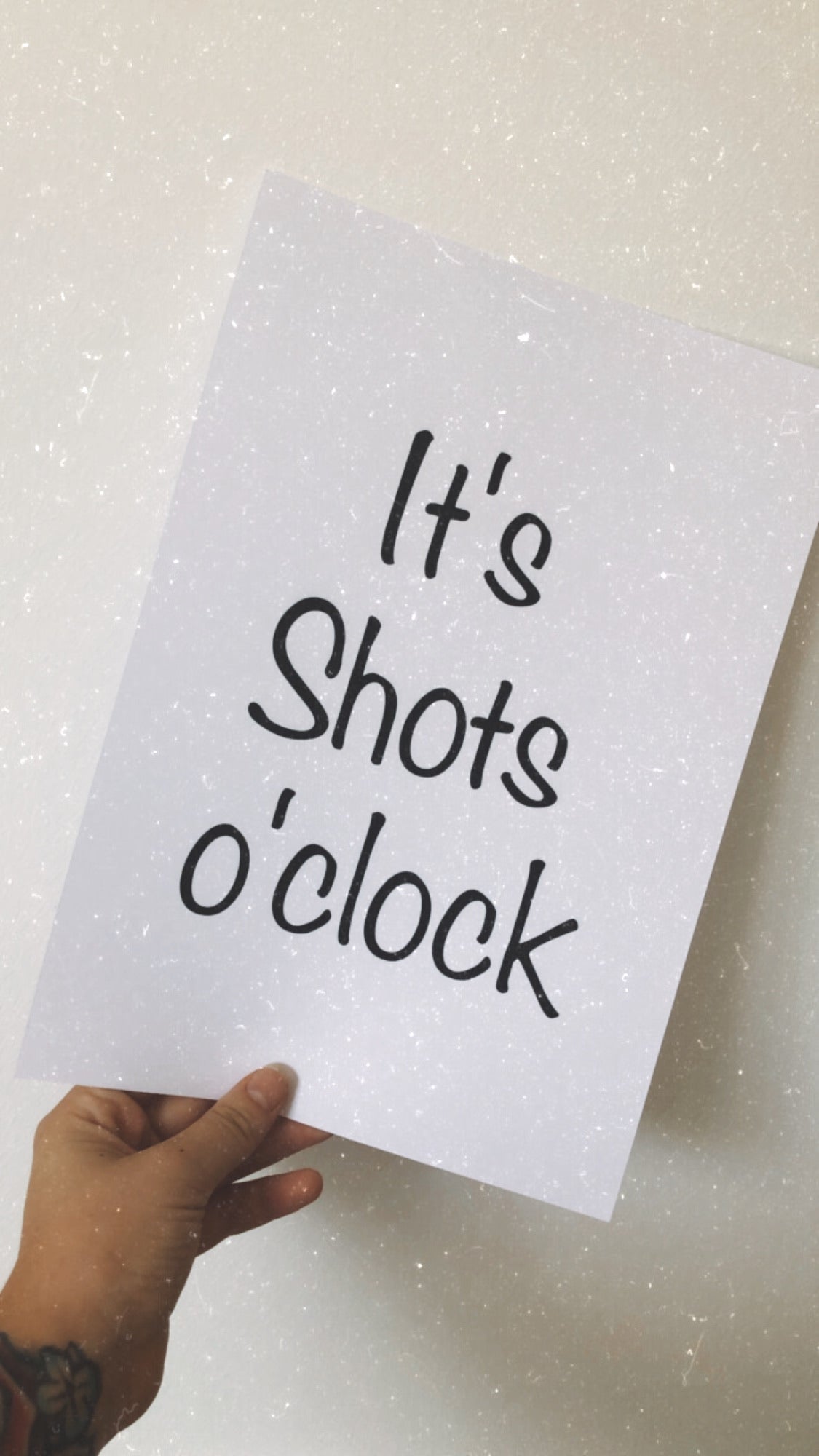 Shots O'clock Alcohol Humours Wall Decor Print