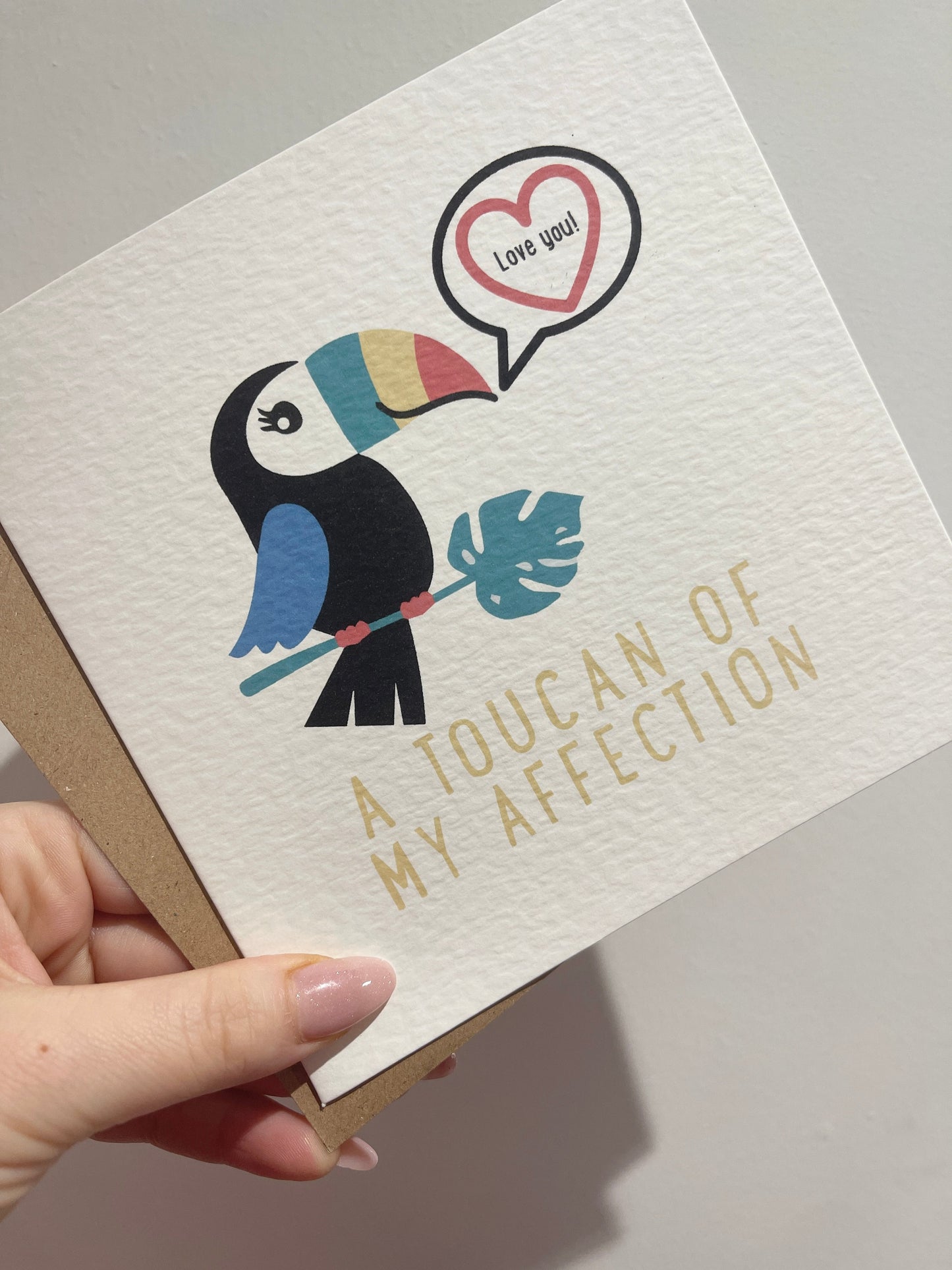 A Toucan Of My Affection Valentines Day Funny Humorous Hammered Card & Envelope