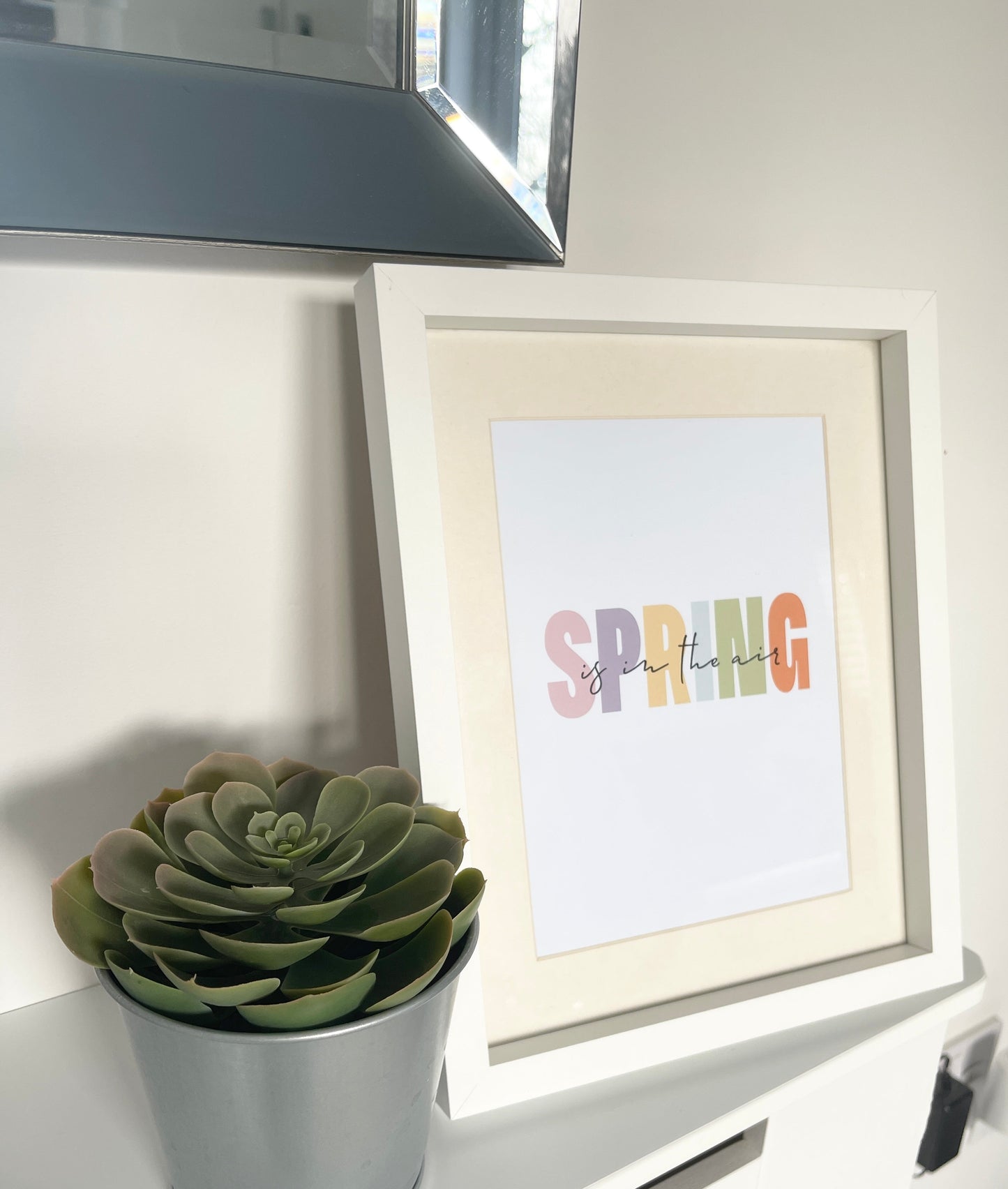 Spring Is In The Air Multi Colour 2022 Spring Seasonal Wall Home Decor Print