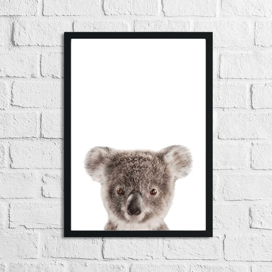 Koala Colour Animal Nursery Children's Room Wall Decor Print