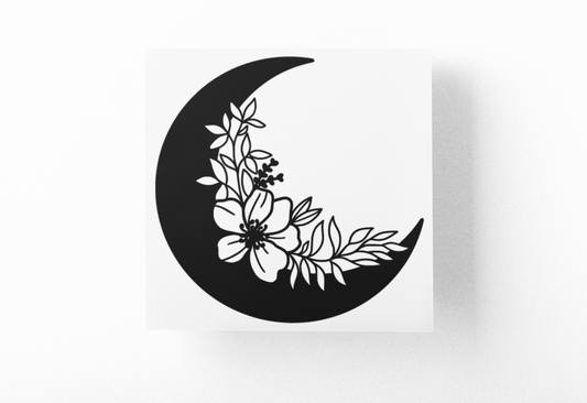 Floral Moon 2 Boho Sticker