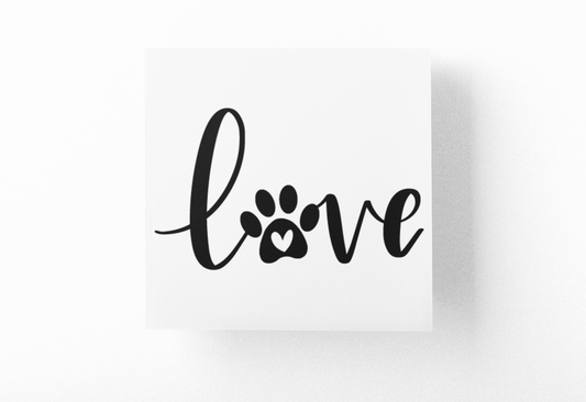 Love Paw Heart Dog Mom Sticker