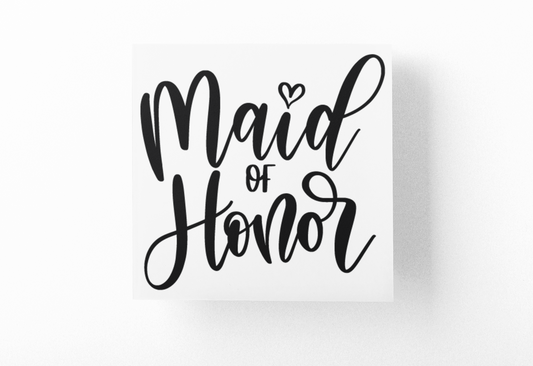 Maid Of Honor Bridal Sticker