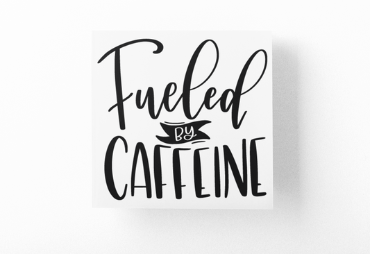 Fueled By Caffeine Coffee Sticker