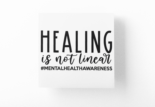Healing Is Not Linear Mental Health Awareness Sticker