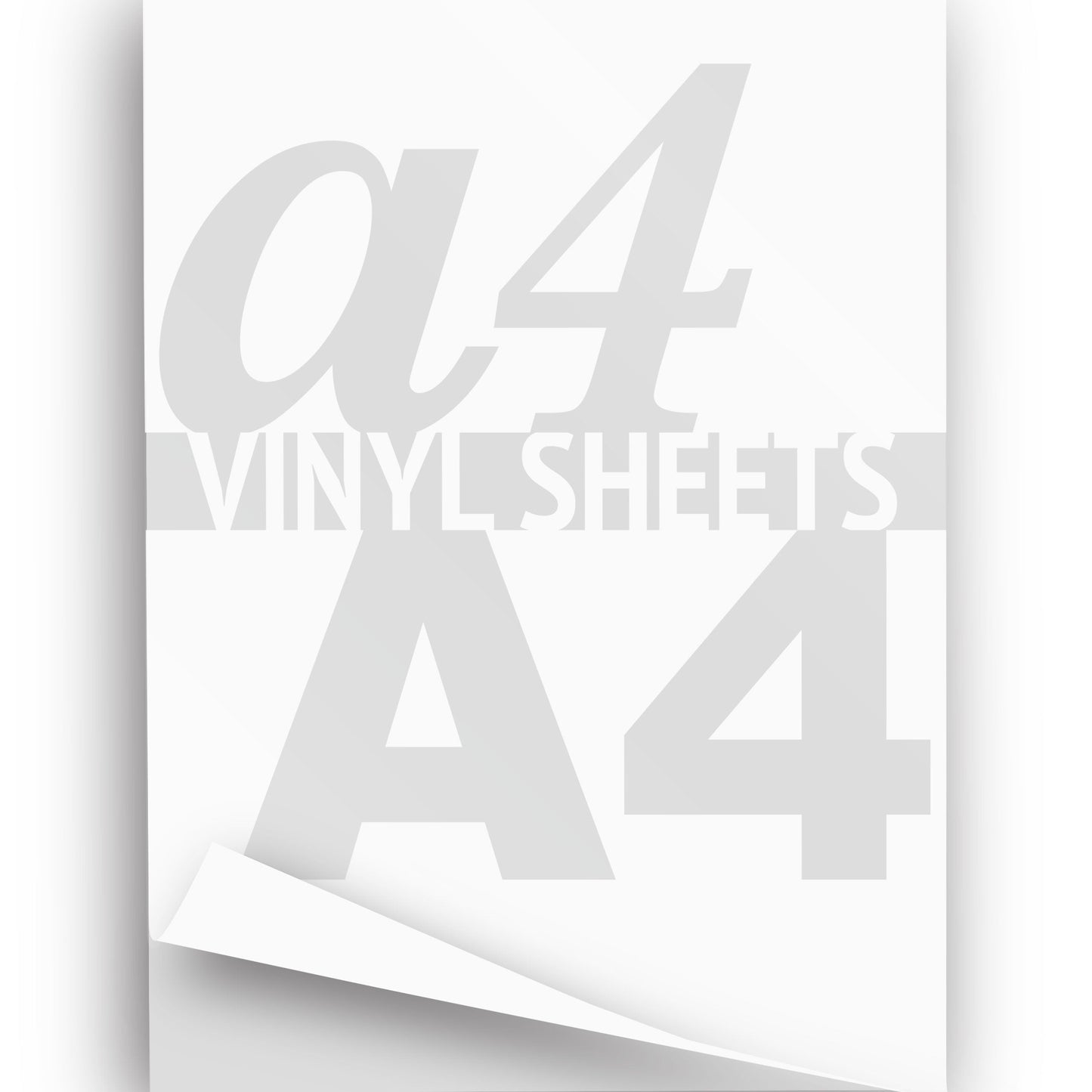 A4 A3 A2 Laser Printable Vinyl Sheets, Matte White