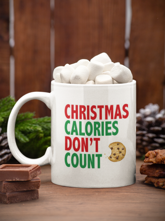 Christmas Calories Don't Count Christmas Ceramic Mug