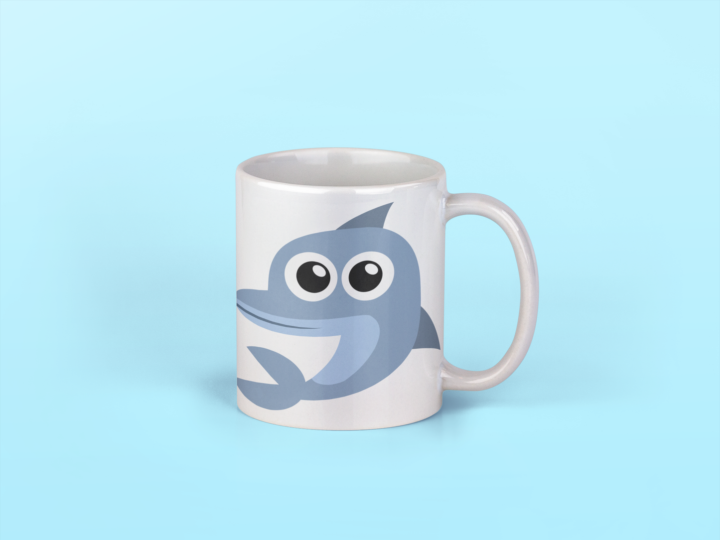 Adorable Dolphin Sea Animal Personalised Your Name Gift Mug
