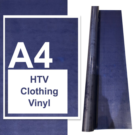 A4 A3 A2 Iron On Vinyl Sheets Navy Blue