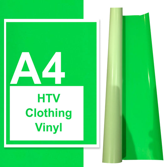 A4 A3 A2 Iron On Vinyl Sheets Neon Green