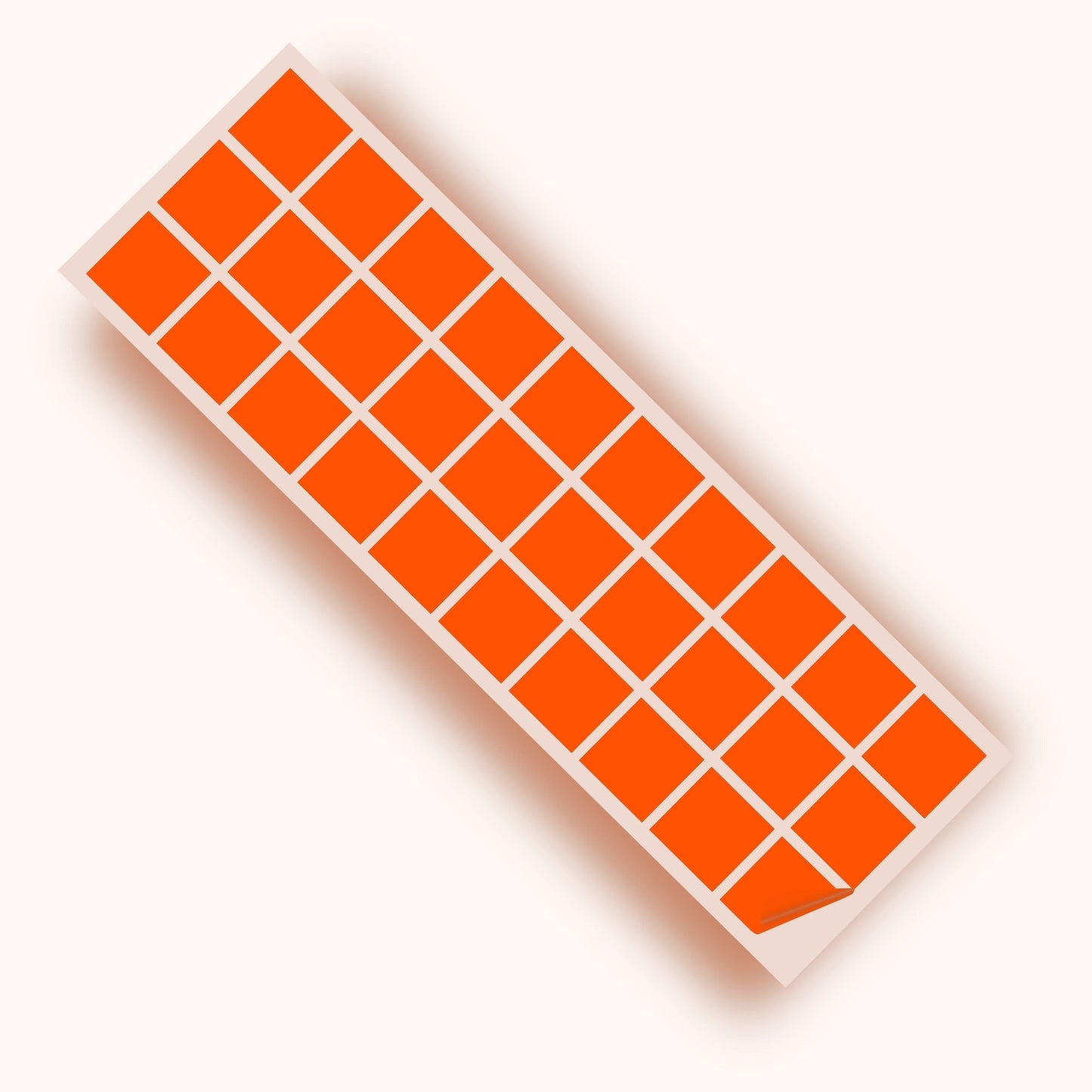Orange Gloss 2 in SQ Vinyl Wall Tile Stickers Kitchen & Bathroom Transfers