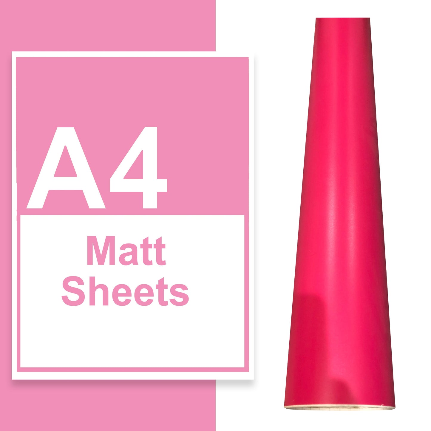 A4 A3 A2 Matte Vinyl Sheets Pink