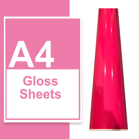 A4 A3 A2 Gloss Vinyl Sheets Pink