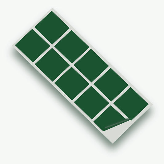 Racing Green Matte 100mm SQ Vinyl Wall Tile Stickers Kitchen & Bathroom Transfers
