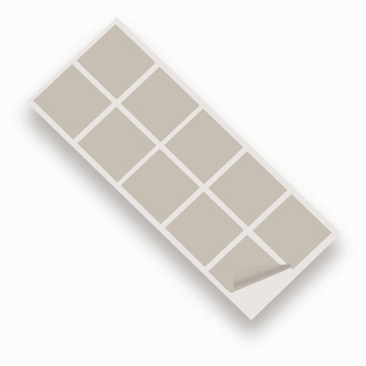 Silver Gloss 100mm SQ Vinyl Wall Tile Stickers Kitchen & Bathroom Transfers
