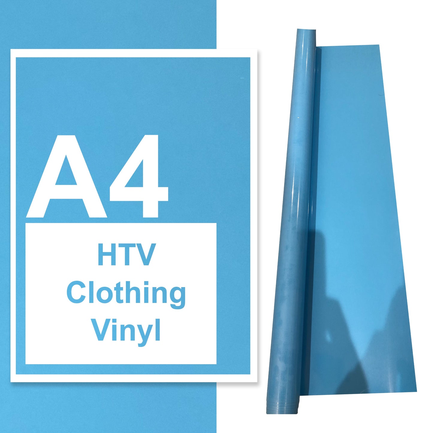 A4 A3 A2 Iron On Vinyl Sheets Sky Blue