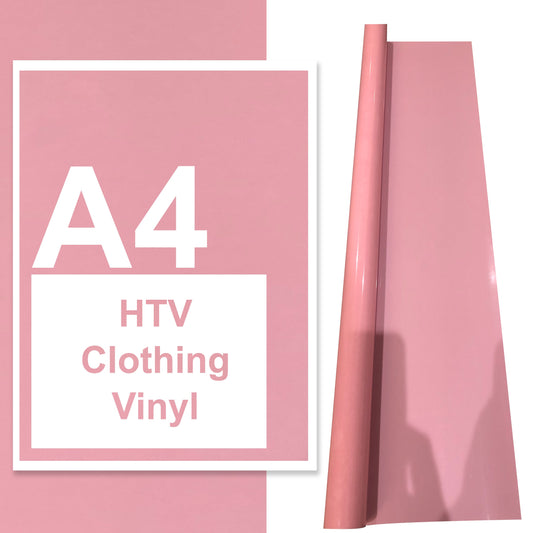 A4 A3 A2 Iron On Vinyl Sheets Soft Pink