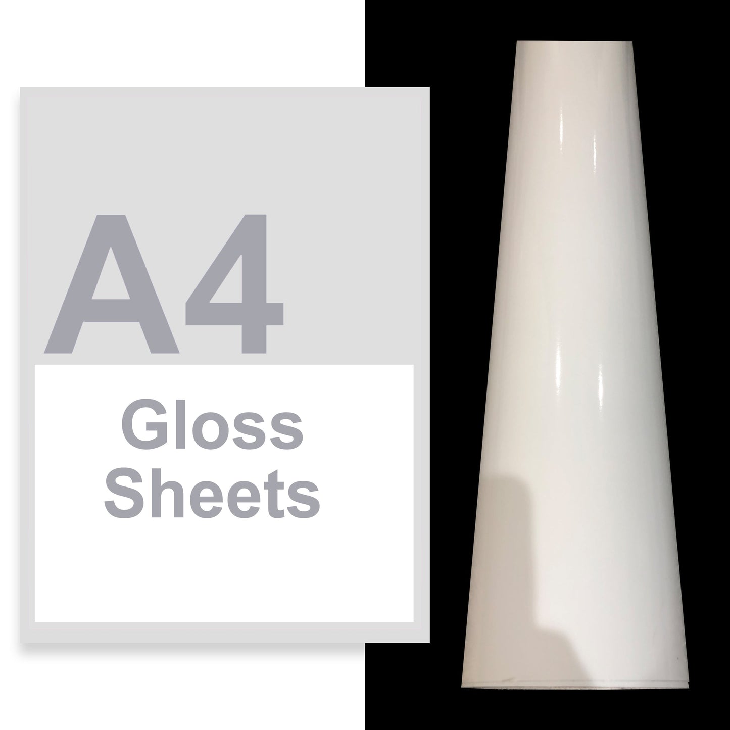 A4 A3 A2 Gloss Vinyl Sheets Transparent