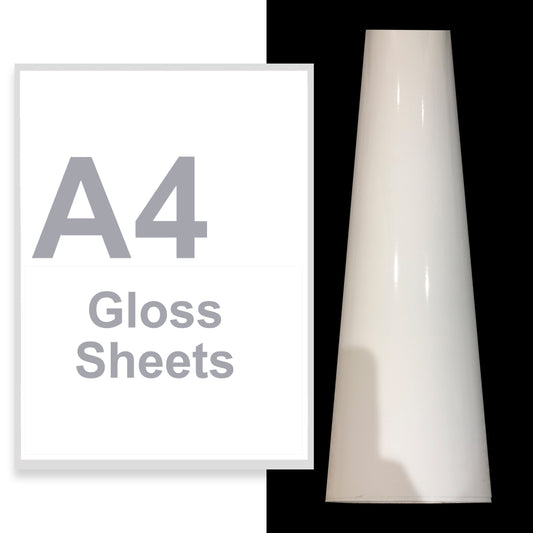 A4 A3 A2 Laser Printable Vinyl Sheets Gloss White