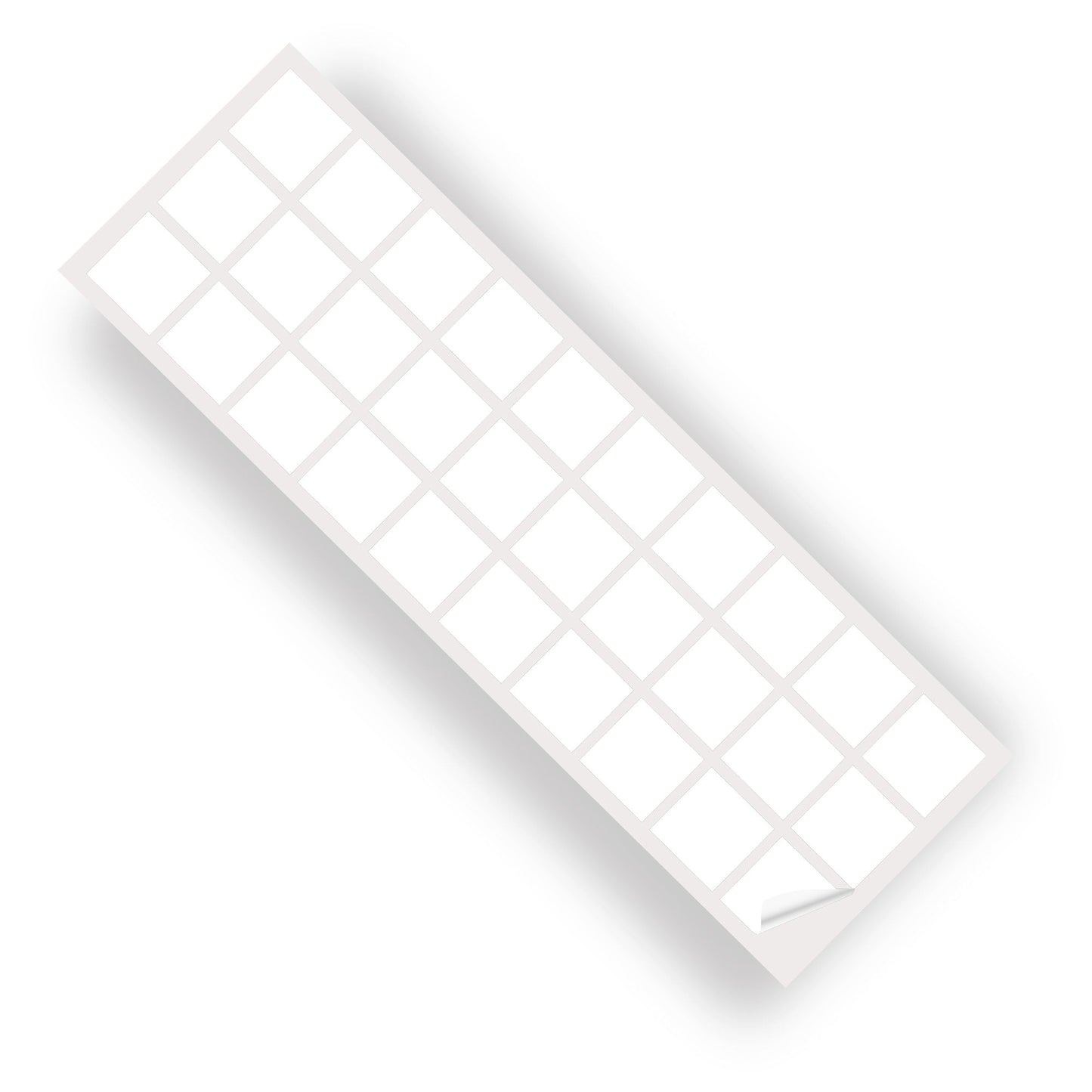 White Matte 2 in SQ Vinyl Wall Tile Stickers Kitchen & Bathroom Transfers